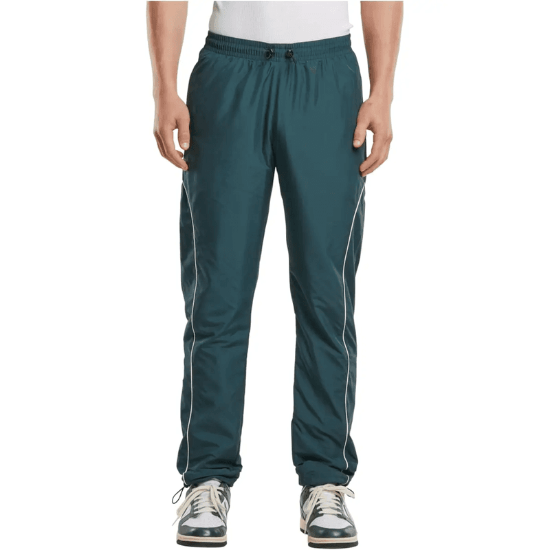 Urban Classics joggingbroek met pijpenstrijken en paneelstructuur, flessen Groen, maat M