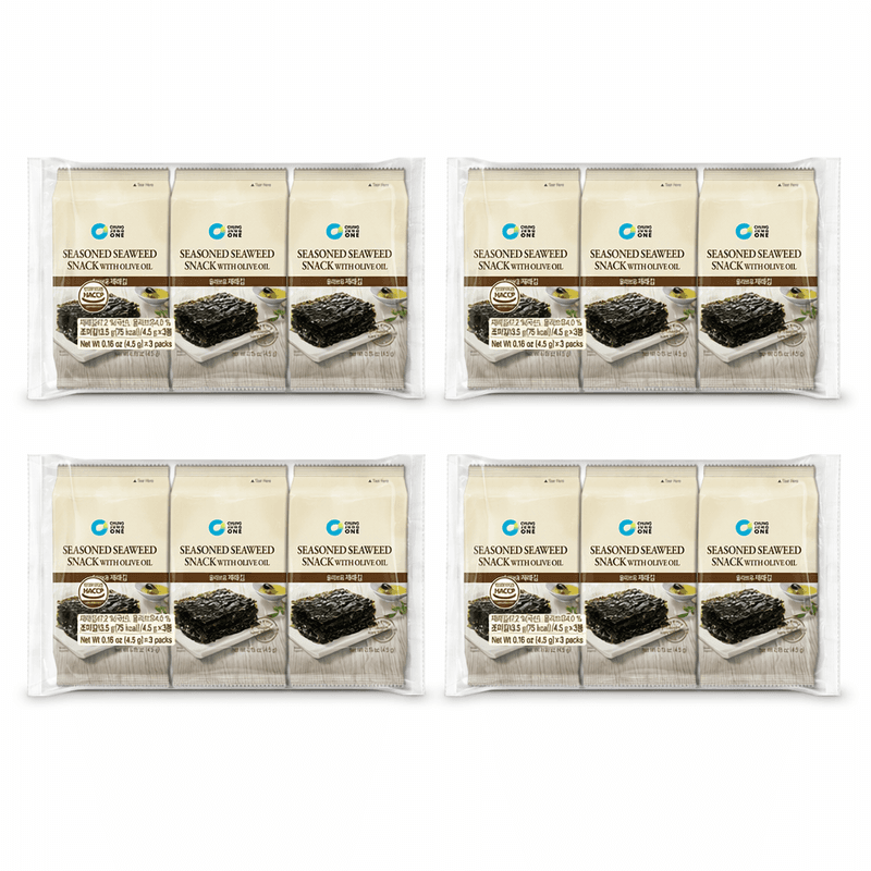 CHUNG JUNG ONE CJW Zeewiersnack met Olijfolie 4,5 g x 12
