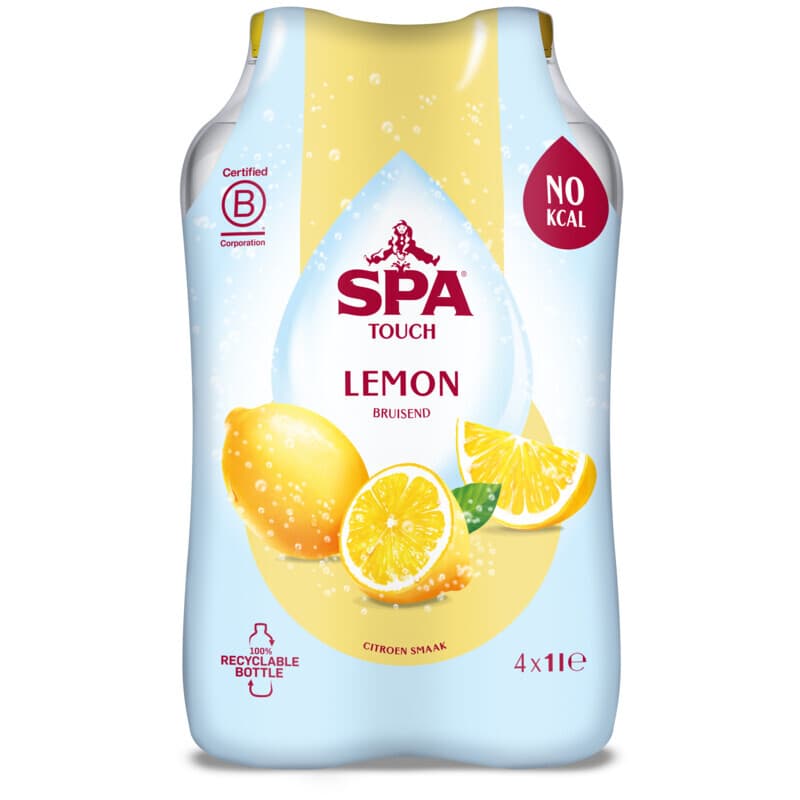 Spa Touch bruisend water met citroen - 4 x 1 L