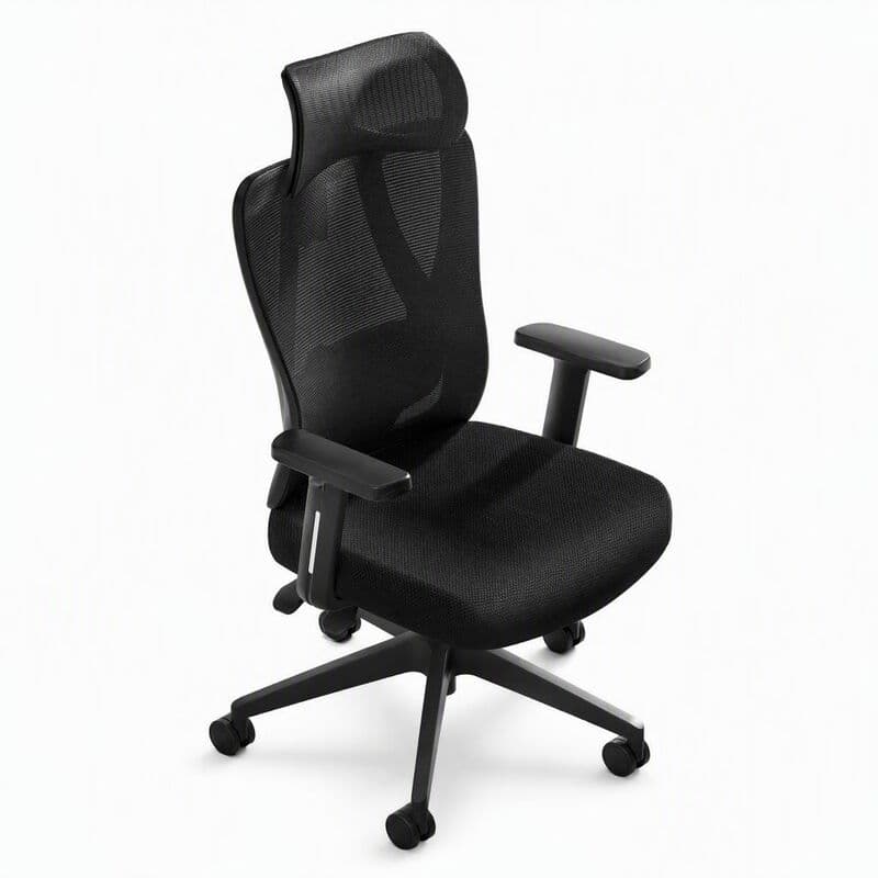 ochama x J.ZAO Z5 zachte bureaustoel - ergonomische bureaustoel, 105°-140° verstelbare gamingstoel, 4D draaibare lendensteun, zachte verstelbare hoofdsteun, ademende 2-laags mesh-stof, drukvaste zitting, Premium-ervaring - werk/kantoor/gaming