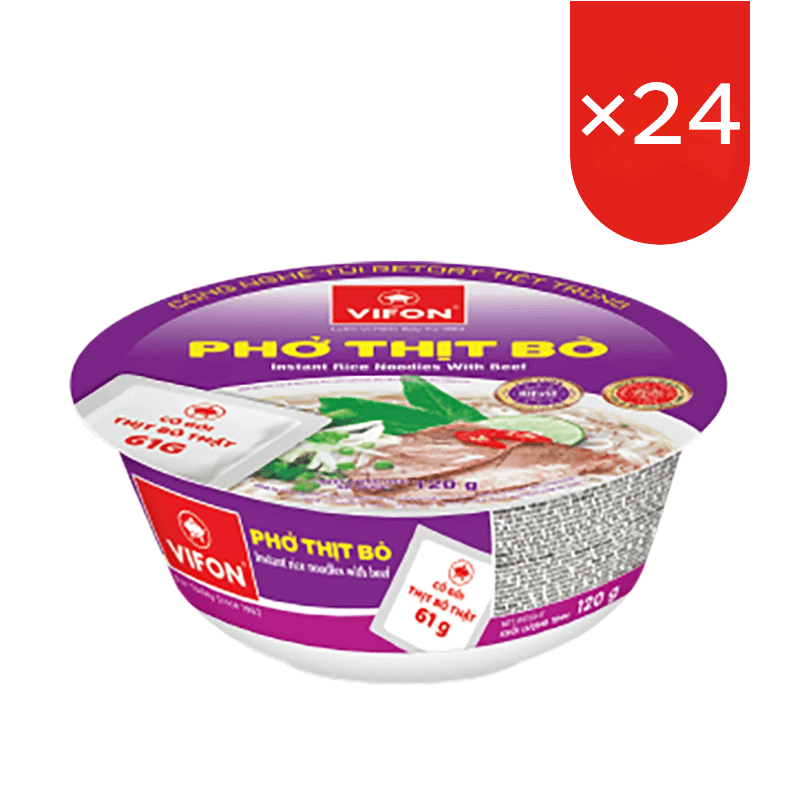Vifon bekernoedels Beef Pho Bo 24 x 60 g