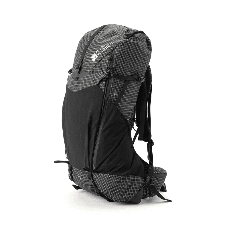 Mobi Garden Phantom Pro 3D Dyneema 45L rugzak, ultralichte wandelrugzak, trekkingrugzak met grote capaciteit, zwart, ultralichte en stabiele structuur met verbeterde ademendheid