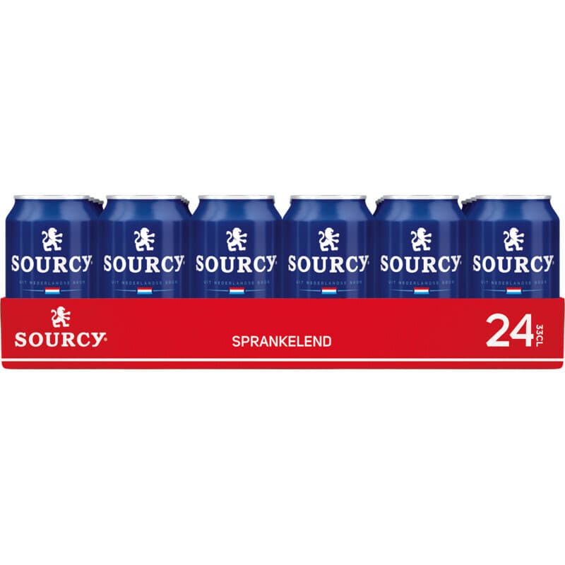 Sourcy Rode Sprankelende Mineraalwater - 24 x 330 ml