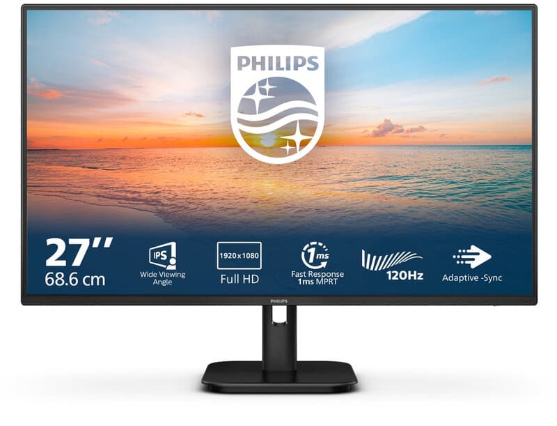 Philips 27E1N1100A - Full HD IPS Monitor - 120hz - 1ms - LowBlue-modus - Speakers - 27 inch