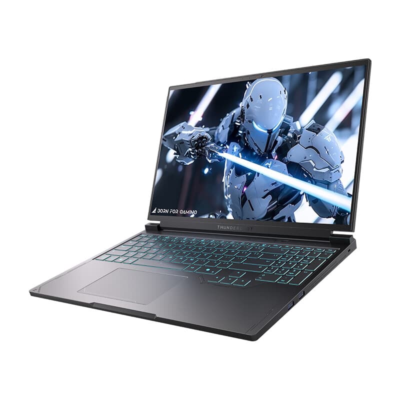 Thunderobot Radiant S16 5060 gaminglaptop, 16-inch QHD+ 240 Hz 2K-scherm, Core i7-13650HX, NVIDIA GeForce RTX 5060, 16 GB DDR5 RAM, 1 TB SSD, RGB-toetsenbord met achtergrondverlichting, Wi-Fi 6, zwart