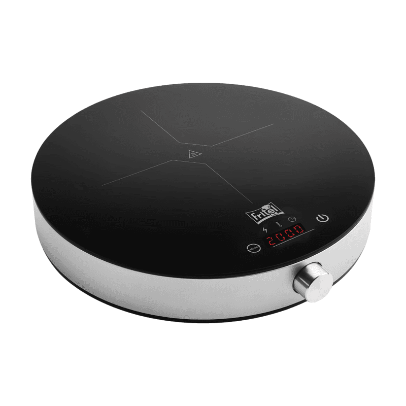FRITEL Inductiekookplaat IP 1266 - 1 Kookzone - 2000W - Ø 26 cm XL Kookzone - 10 Vermogensniveaus - Touchscreen - Rond + Timer