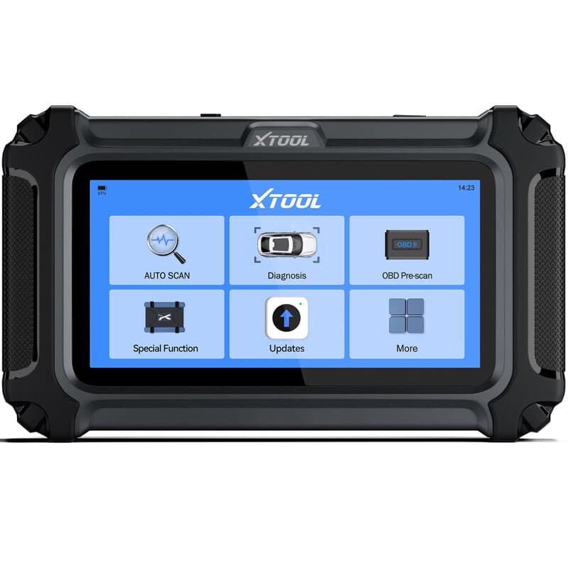 XTOOL D5 codelezer en resettool voor auto’s, diagnosetool voor motor, ABS, SRS en trapsysteem met EPB-service, ABS-ventilatie, traponderdeelherleren, verwijderen van engine-checkcode, 10 resetten, vrije update
