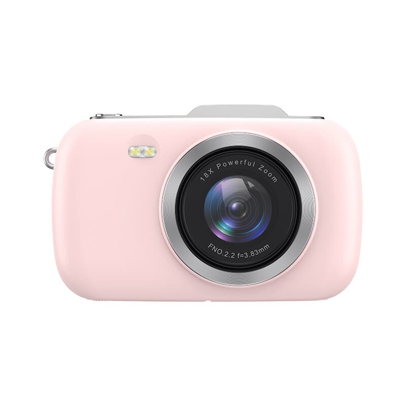 Komery G7-A 4K Digitale Camera, 80MP UHD Draagbare Vlogcamera, Betaalbare 18X Zoom Reis Point-and-Shoot Camera, Fotocamera voor Beginners en Tieners - Roze