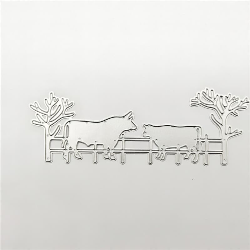 Boerderij Rundvee Metalen Uitsteekvormen voor Kaartmaken, Snijvormen Snijstencils voor DIY Scrapbooking Fotoalbum Decoratief Papier Knutselen Reliëf Sjabloon