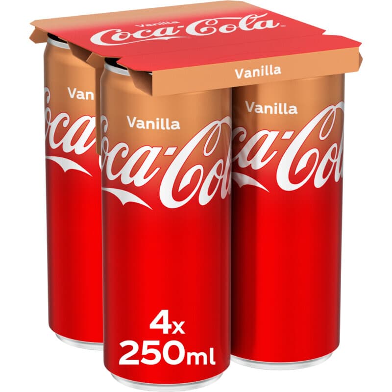 Coca-Cola Vanilla Soda - 4 x 250 ml