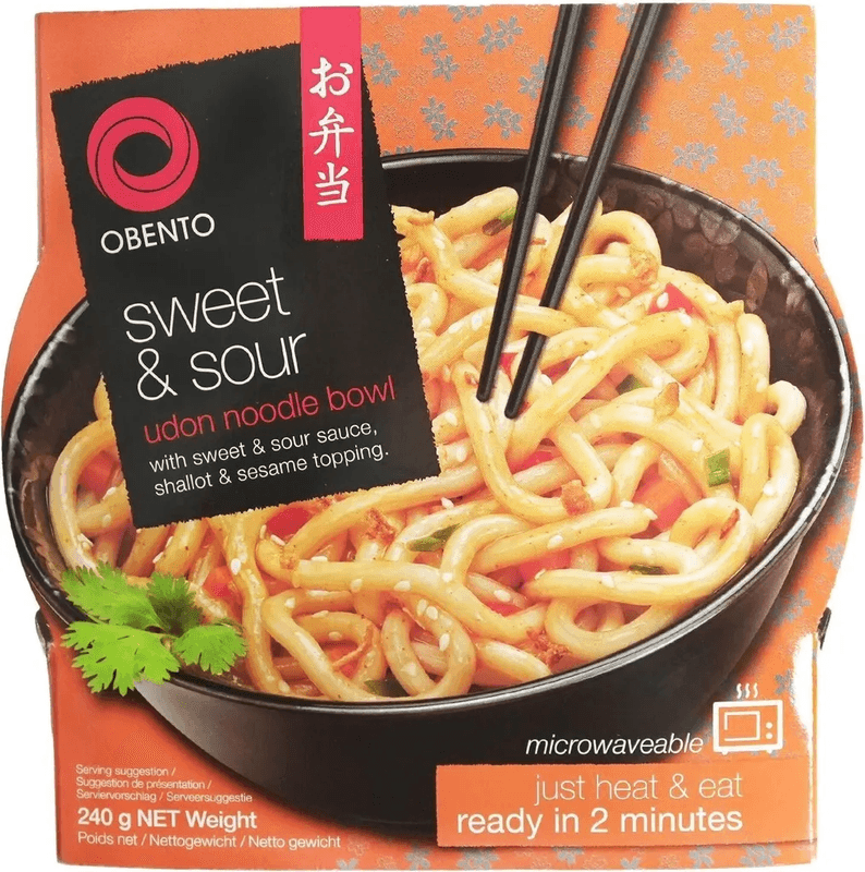 Obento Zoet&Zuur Udon Noedels in Kom 240 g
