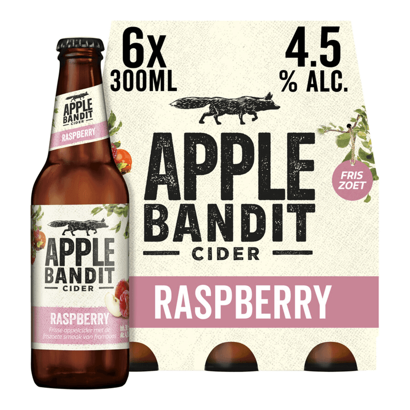 Apple Bandit Cider Raspberry Fles 6 x 30 cl