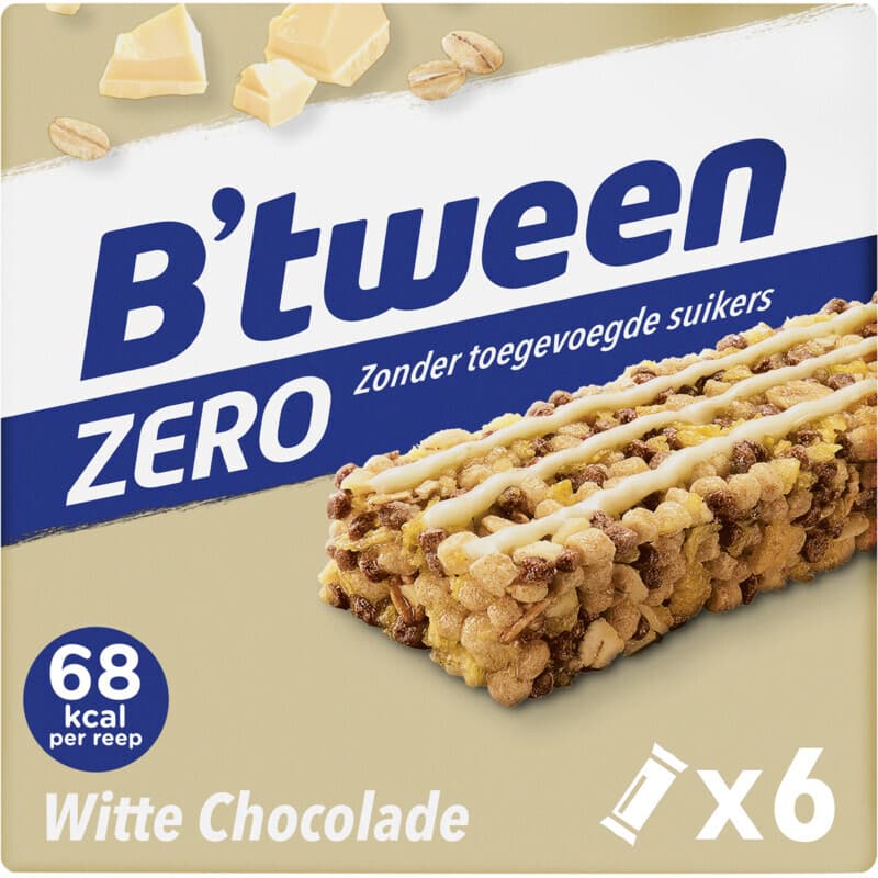 Hero B'Tween Muesli Bar Zero Witte Chocolade - 120 g