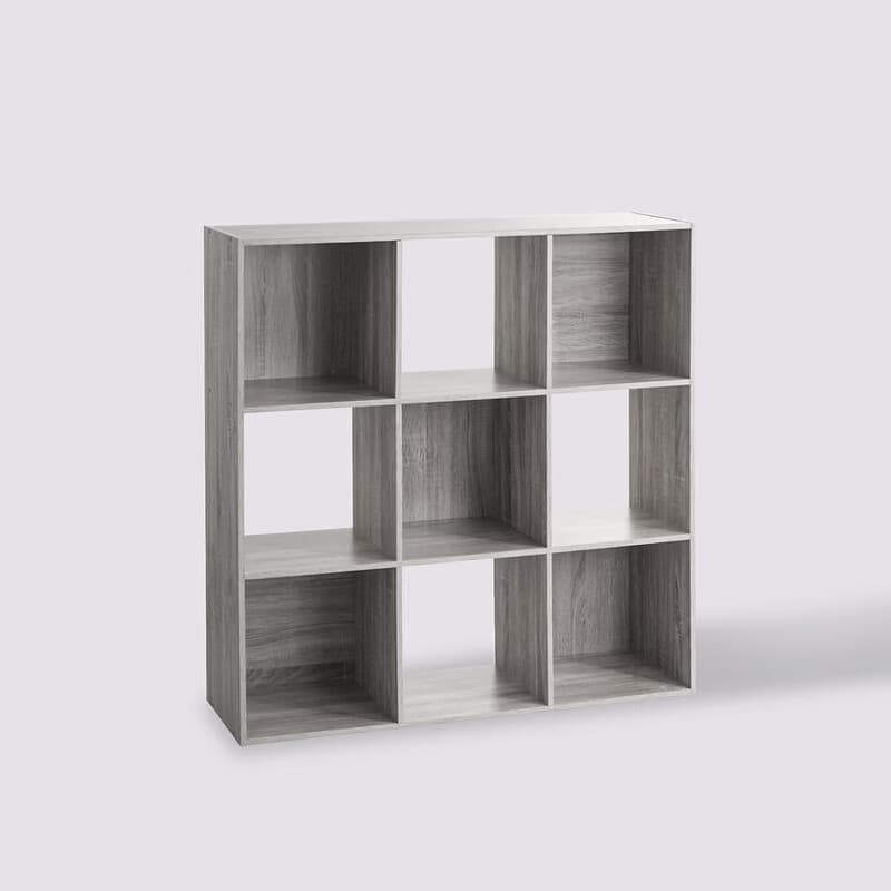 5five Compartimentenkast - Grijs, 100,5 x 100,5 x 32 cm