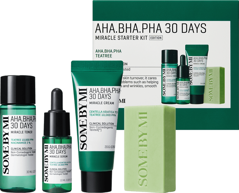 Some By Mi AHA BHA PHA 30 Days Miracle Starter Kit 4st (30g, 30ml, 10ml, 20g)