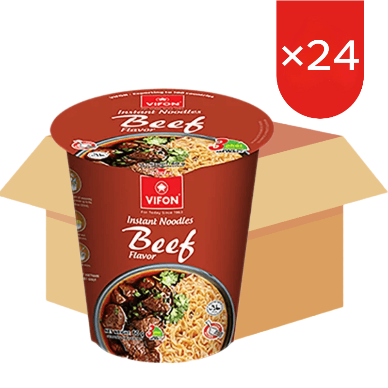Vifon noedels in beker rundvleessmaak 24 x 60 g