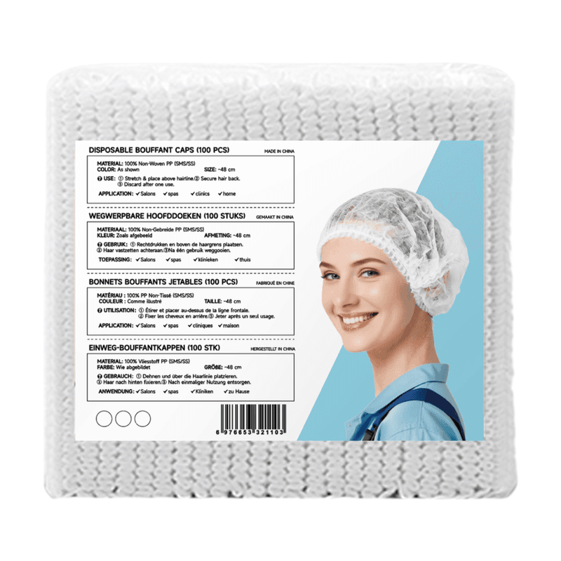 YIJINCHAN wegwerp haarclips, wit (100 stuks per verpakking)