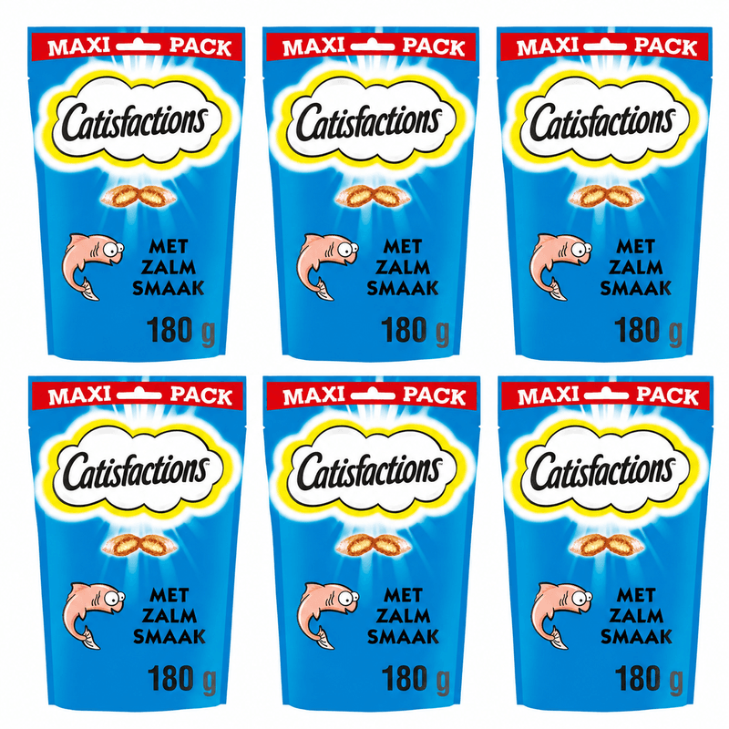 Catisfactions Kattensnack Kaas Maxipack 6x180 g