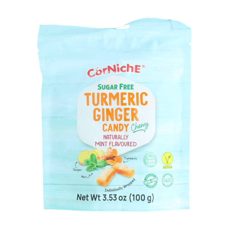 Corniche Suikervrije Gemberkauwgum Mint 100g