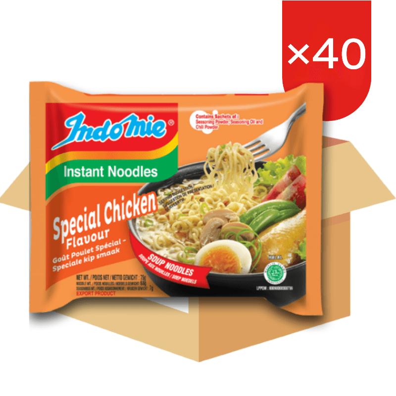 Indomie Instant Noedels Speciale Kipsmaak Doos - 40 x 75 g (Indonesië Import)