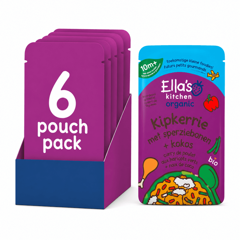 Ella's Kitchen BIO Kip Kerrie Sperziebonen Kokos 190GR x 6
