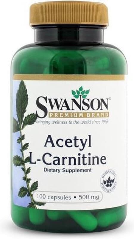 Swanson acetyl-L-carnitine 500 mg 100 stuks
