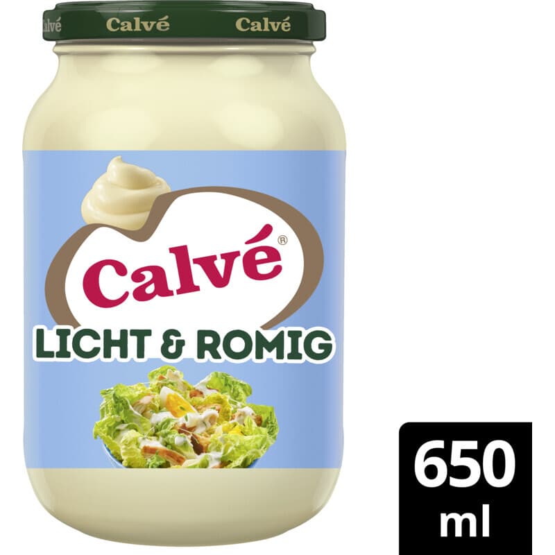 Calve Mayonnaise Light&Creamy - 650 ml, Laag-Vet