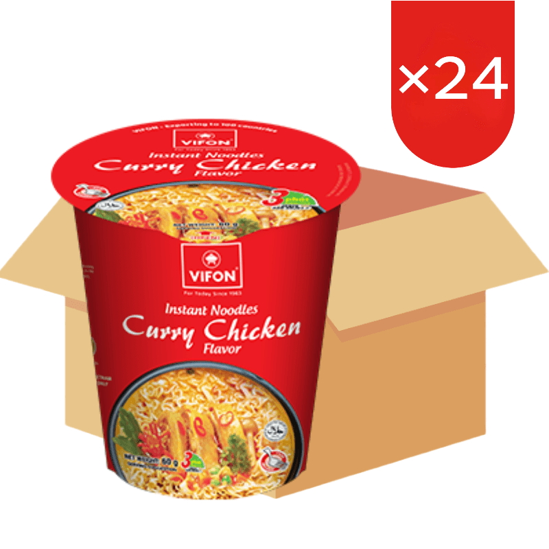 VIFON Cup Noodle Curry Kip 24 x 60 g