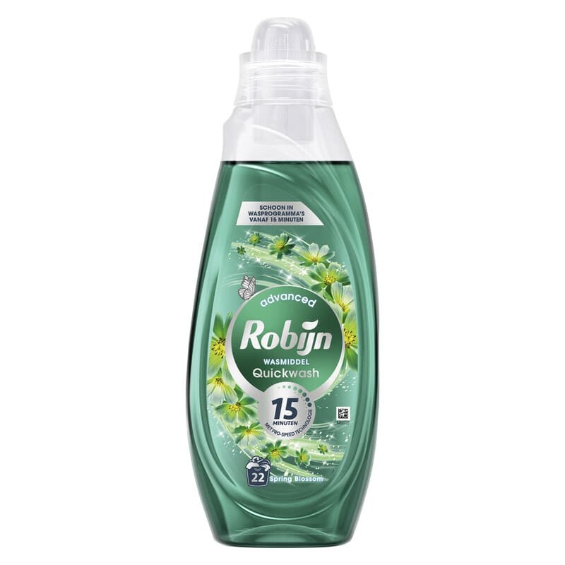 Robijn Advanced Quickwash Vloeibaar Wasmiddel Spring Blossom 22 Wasbeurten - 837 ml