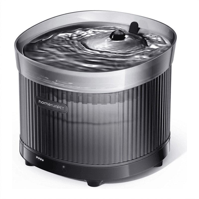 Homerunpet BF10 Draadloze oplaadbare drinkfontein voor katten 2L Zwart 4-traps filter Ultrastil Bewegingssensor 7800mAh Batterij Binnen gebruik