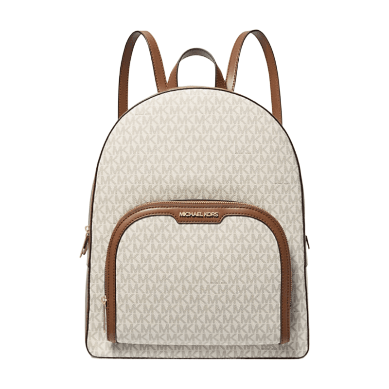 MICHAEL KORS JAYCEE Sacà dos Logo Grand - Vanille