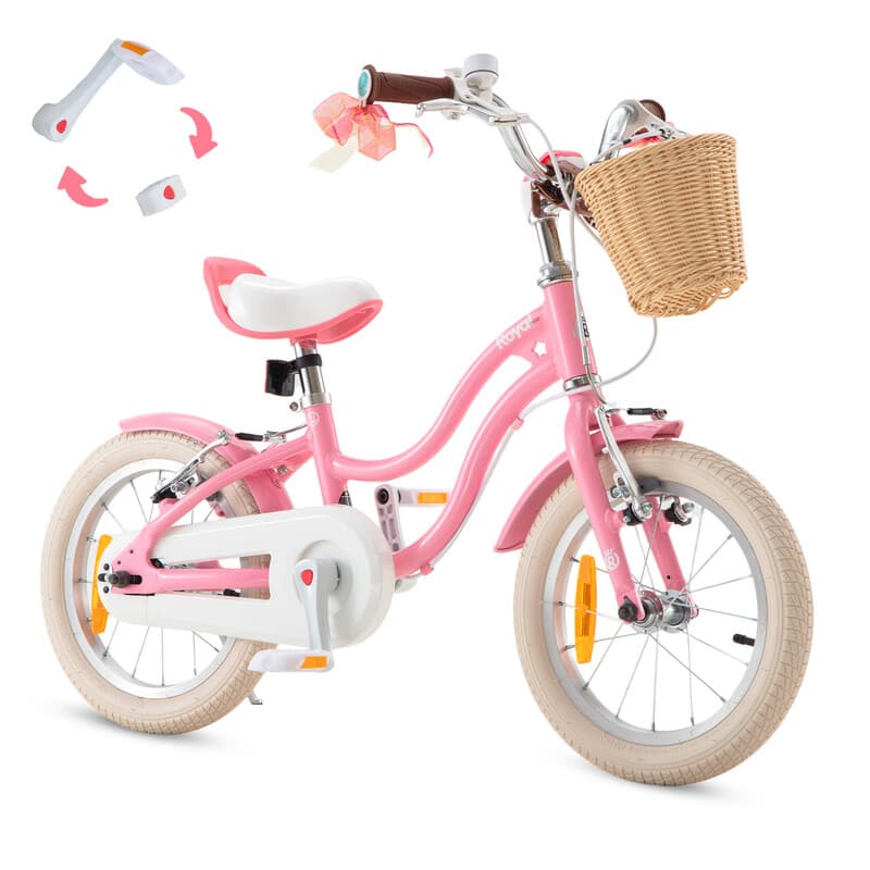 RoyalBaby + Kids fiets + Aluminium EZ Stargirl + Roze 14 inch, Nettogewicht 9,2 kg