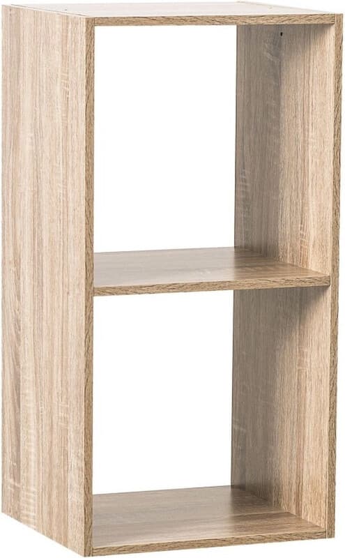 5five Boekenkast 2-Lades Compartment Kast - Natuurlijk, 34,5 x 32 x 67,6 cm