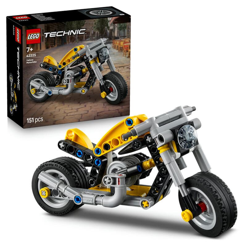 LEGO Technic 42225 Gele Motorfiets