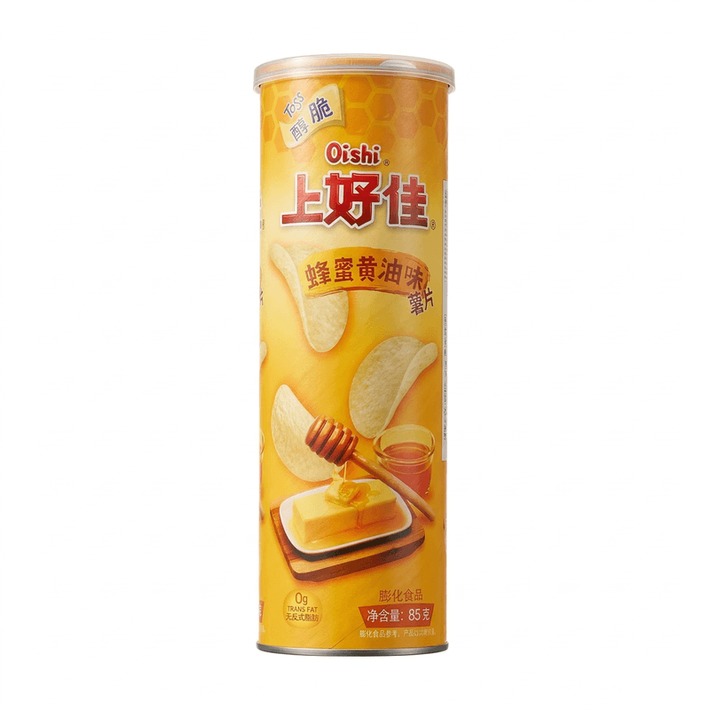 Oishi ChunCrispy Aardappelchips (Honingbotersmaak) Emmer 85G
