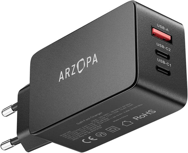 Arzopa C65 - 65 W USB-C GaN snellaadadapter