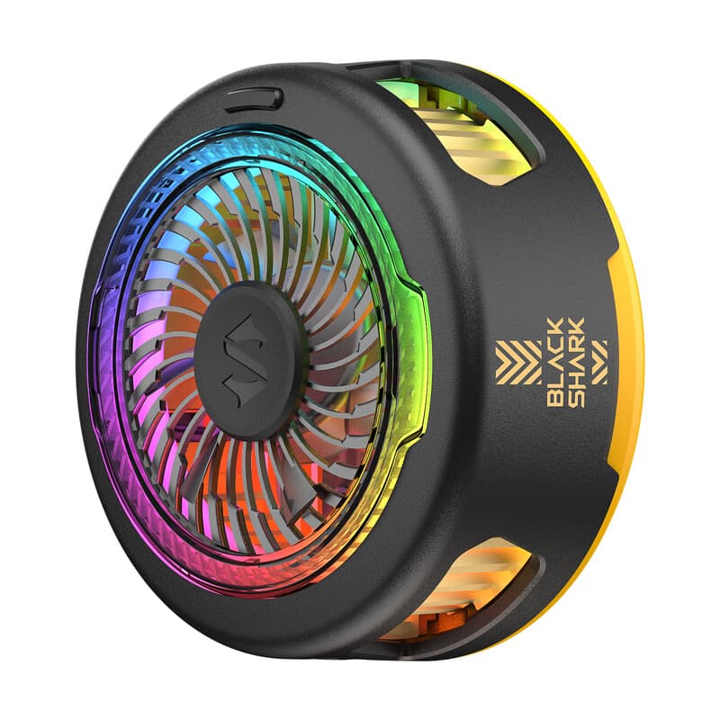 Black Shark FunCooler 5 magnetische telefoonkoeler voor gaming, draagbare mobiele ventilator met RGB-verlichting, telefoon-radiator, geschikt voor iPhone, Android, tablet en iPad (zwart)