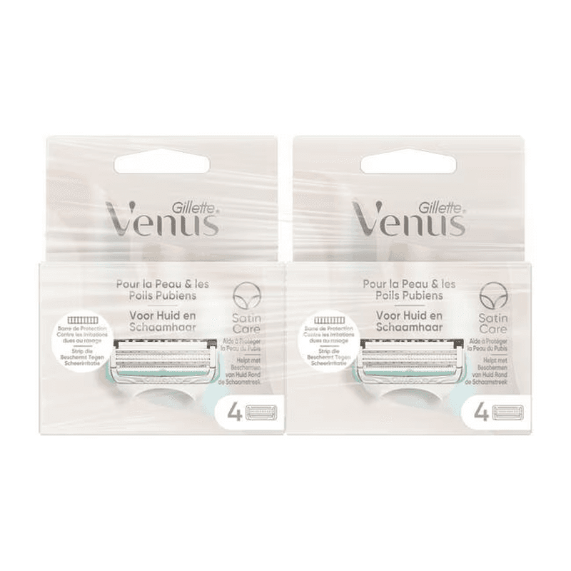 Gillette Venus voor huid en schaamhaar navulmesjes duopak 2x4 stuks