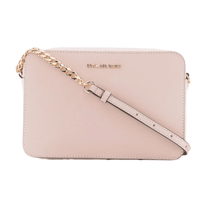 MICHAEL KORS JET SET ITEM Sac bandoulière en cuir Rose poudre doux