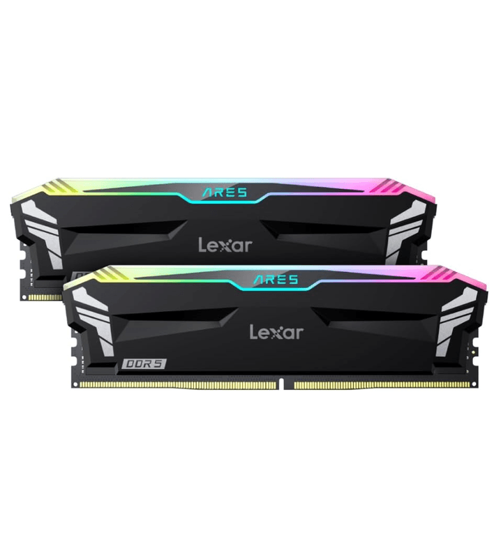 Lexar Ares DDR5 6400 CL32 1,4 V geheugen met koelkern en RGB-verlichting, duopack, zwart
