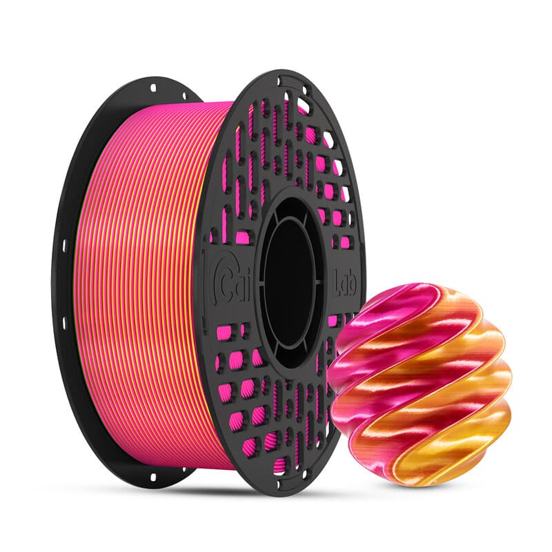 CAILAB 3D-printerfilament PLA Silk - dubbele kleur - magenta & goud