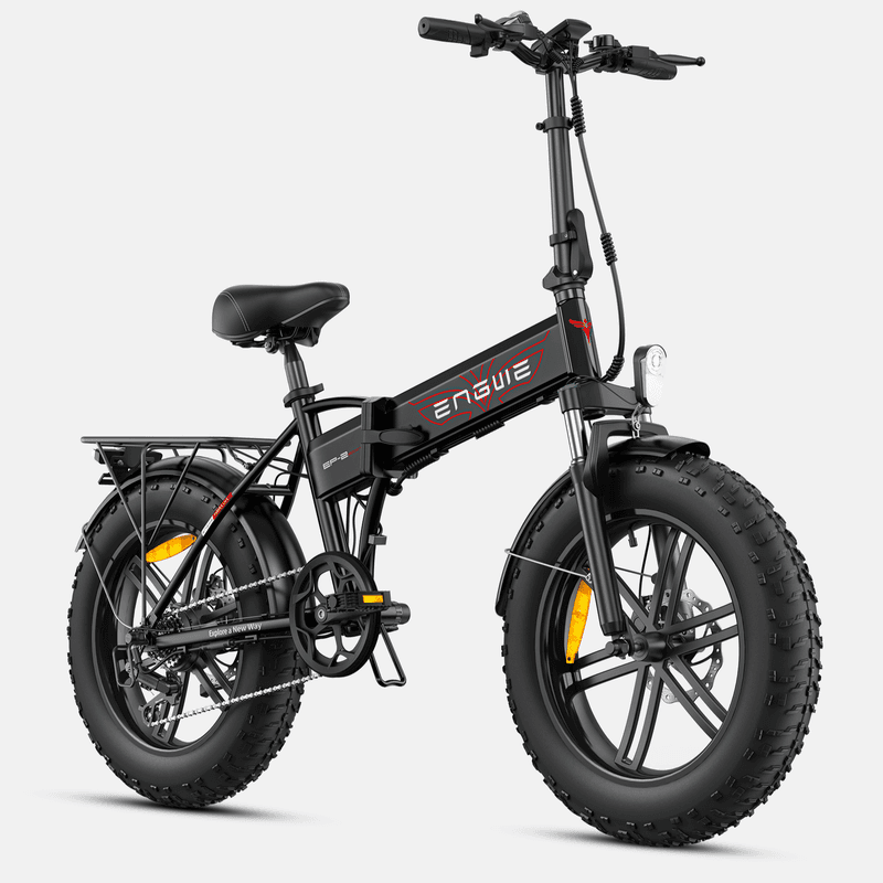 ENGWE EP-2 Boost e-bike, opvouwbare fiets, 48 V 13 Ah uitneembare accu, tot 120 km, 20 x 4,0 inch fat tires, e-bike met 7 versnellingen voor elk terrein - Zwart