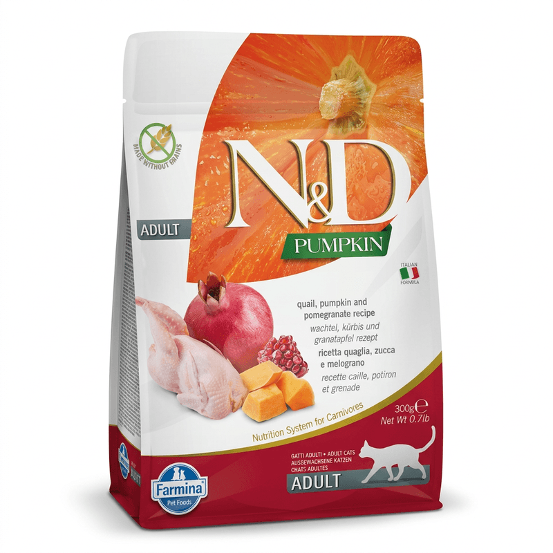 N&D Pumpkin kattenvoeding Kwartel 300 gr.