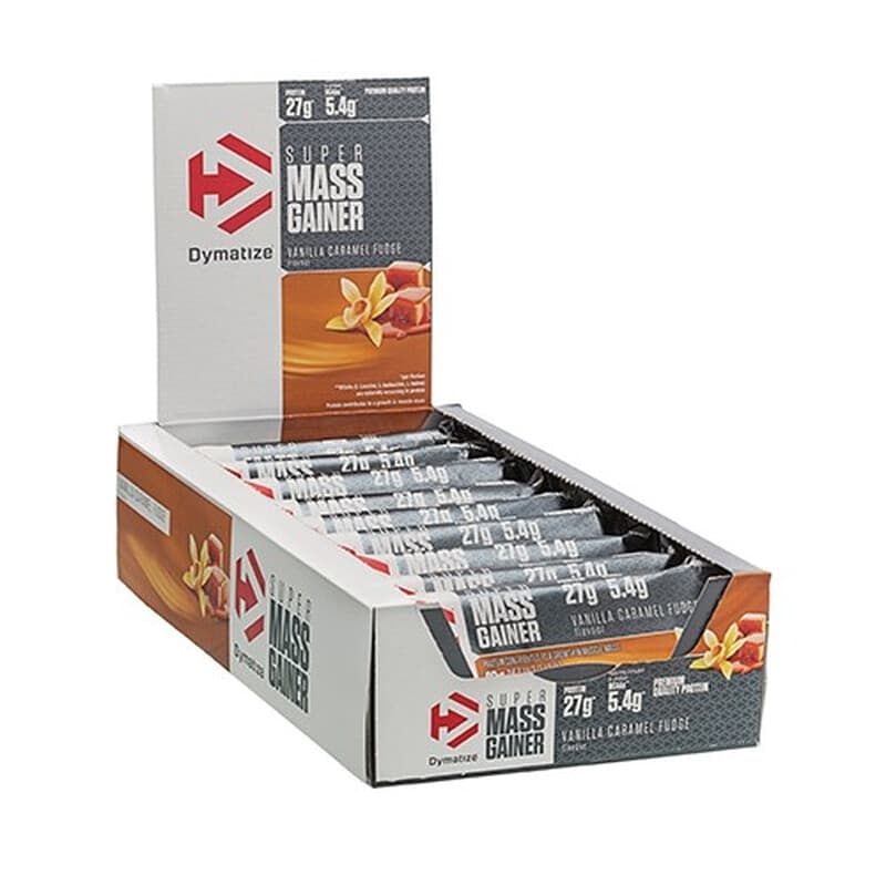 Dymatize Dym Sup Mass Gainer reep vanille en karamel 10 x 90 g