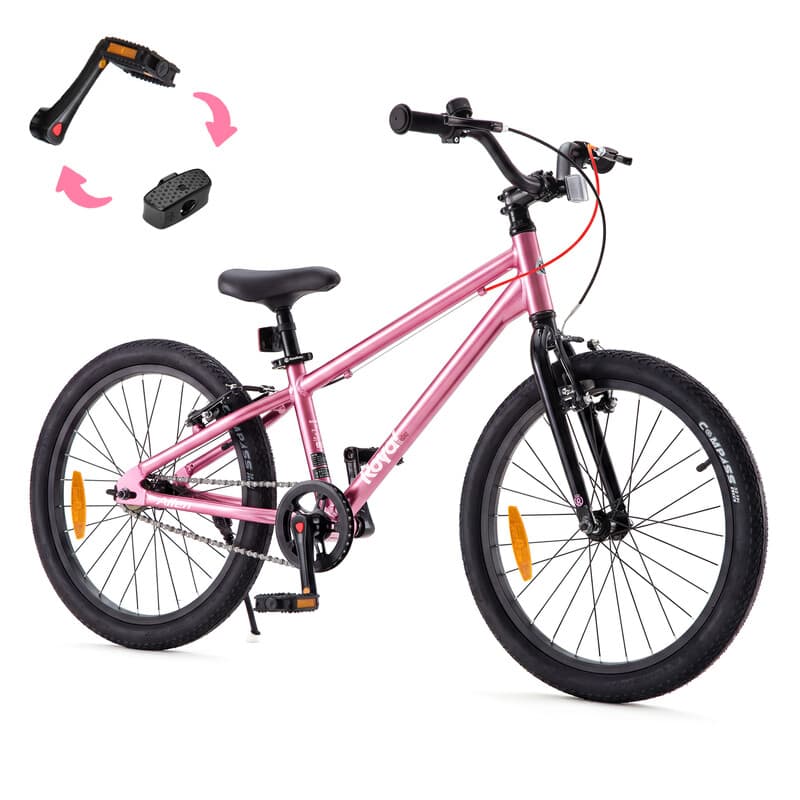RoyalBaby + Kids fiets + Aluminium EZ Alien + 20 inch roze, nettogewicht 6,9 kg