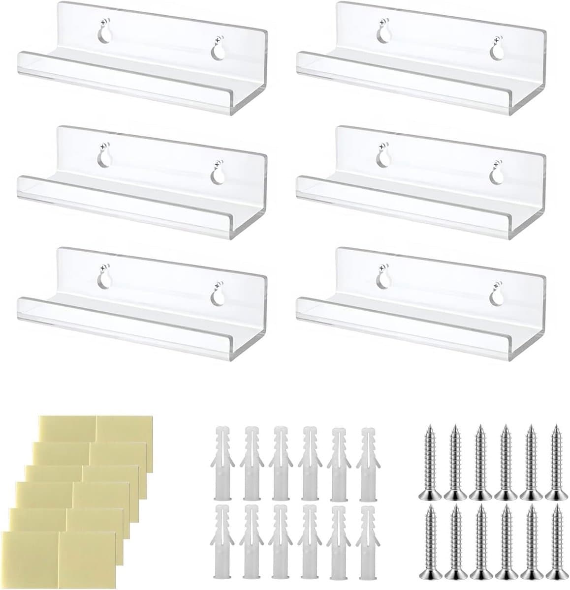 Transparante Acryl Vinylhouders - Decoratieve Wandplank voor Vinylcollectie en Tentoonstelling in Woonkamer of Kantoor, Ideaal voor Muziekliefhebbers en Interieurdecoratie