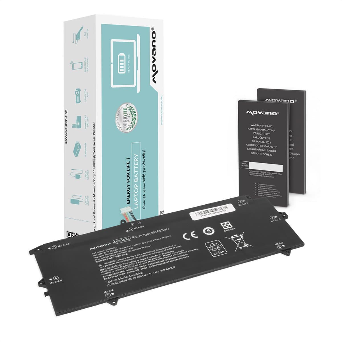 Movano - Serie 1012 - Laptopbatterij - Lange Levensduur - Veiligheid