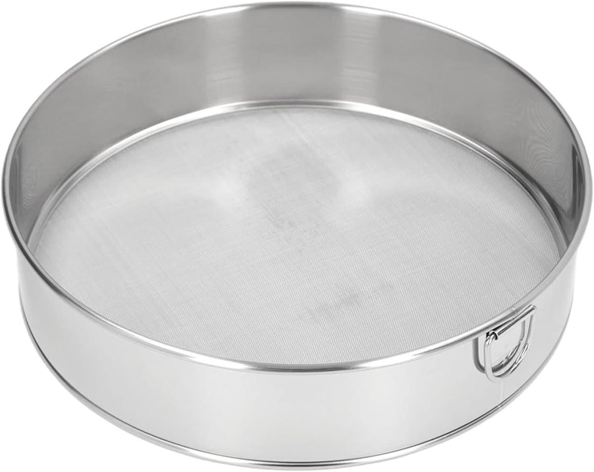 Ronde Zeef - Keuken Zeef - Bakken Ingrediënten - 80 Mesh Fijn - 20 cm Diameter - Zilver