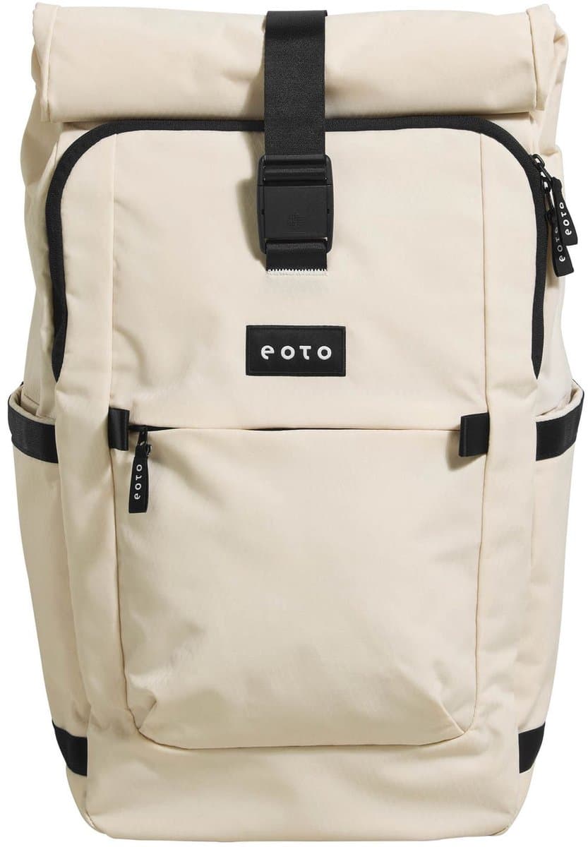 eoto laptop rugzak rugzak met laptopvak Tall41 Rolltop Backpack 41L Creme - Beige crème