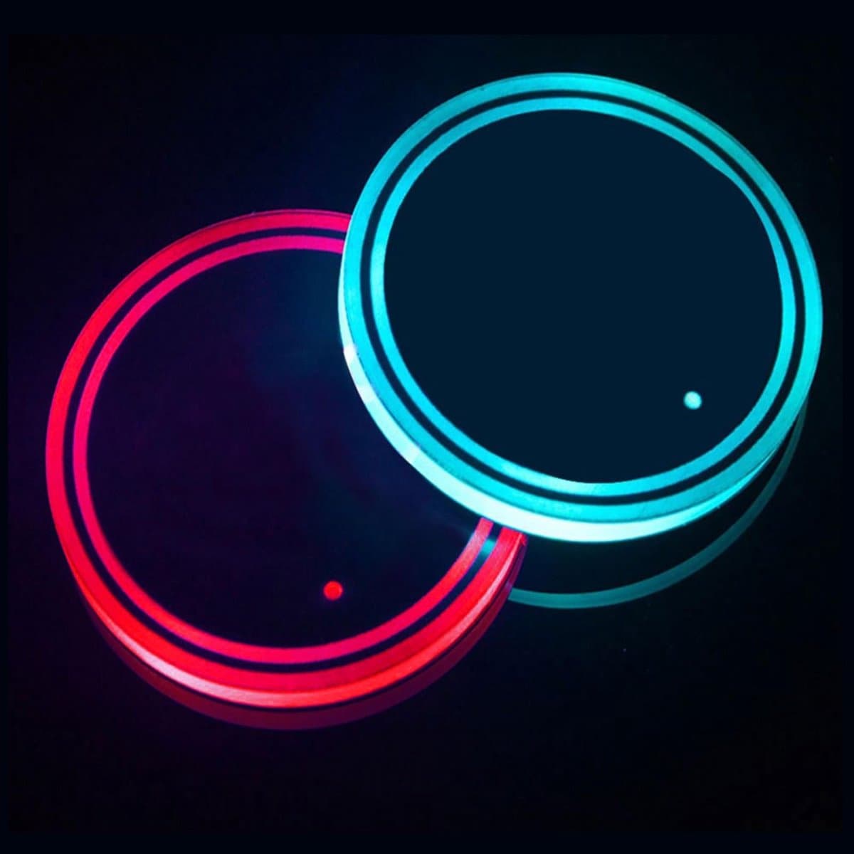 LED Bekerhouderverlichting voor Auto's, 4 Stuks